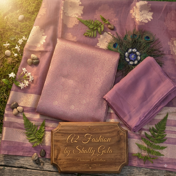 Royal Banarasi Broacde Lavender Mist