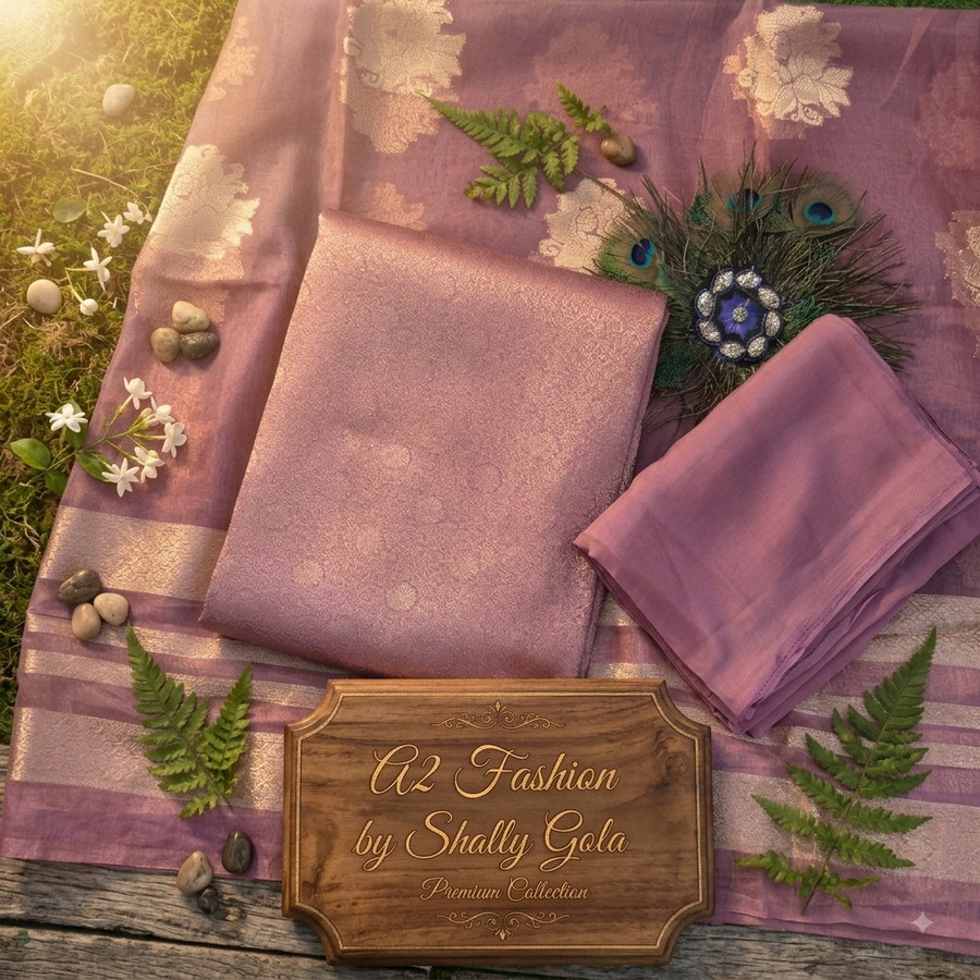 Royal Banarasi Broacde Lavender Mist