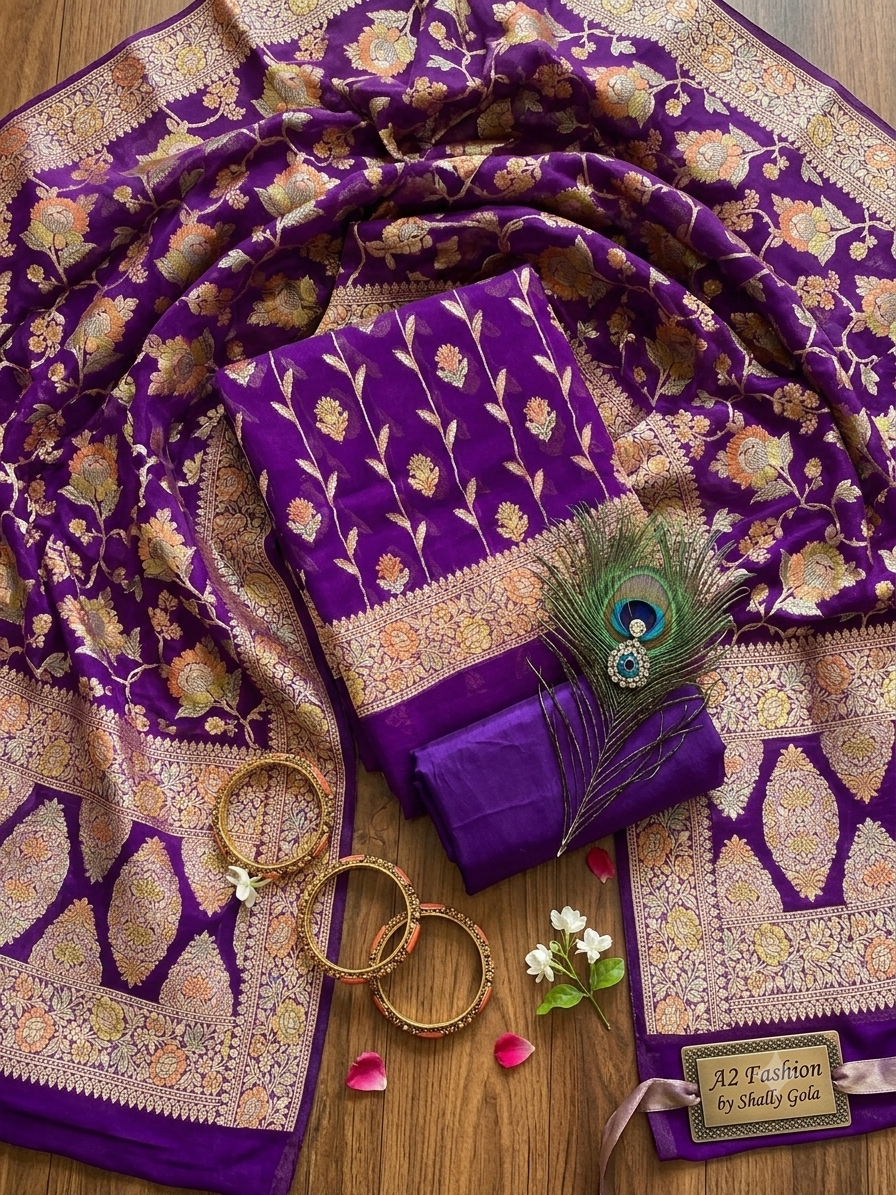 Festive Collection Exclusive Pure Khadi Georgette