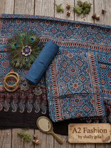 Evergreen Pure Modal Silk blue  ( Suit no 21) image 1