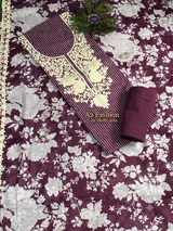 Premium Pure Cotton with Muslin Cotton Dupatta  ( Suit No 12) image 2