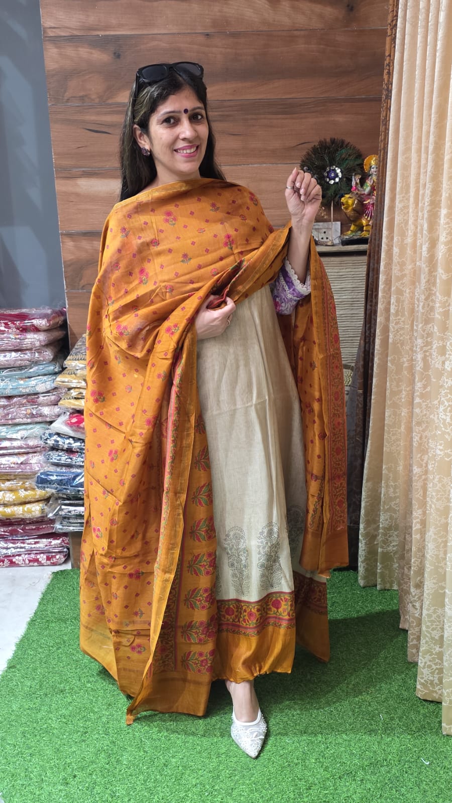 Premium Pure Maheshwari Silk (Suit no 17)