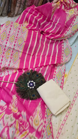 Beautiful Cotton Suit with Ikkat Pattern image 3