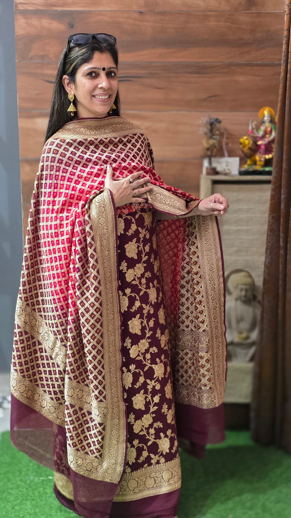 Premium Pure Khadi Georgette Unstitched Suit