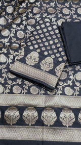 Banarasi Silk Unstitched Suit image 3