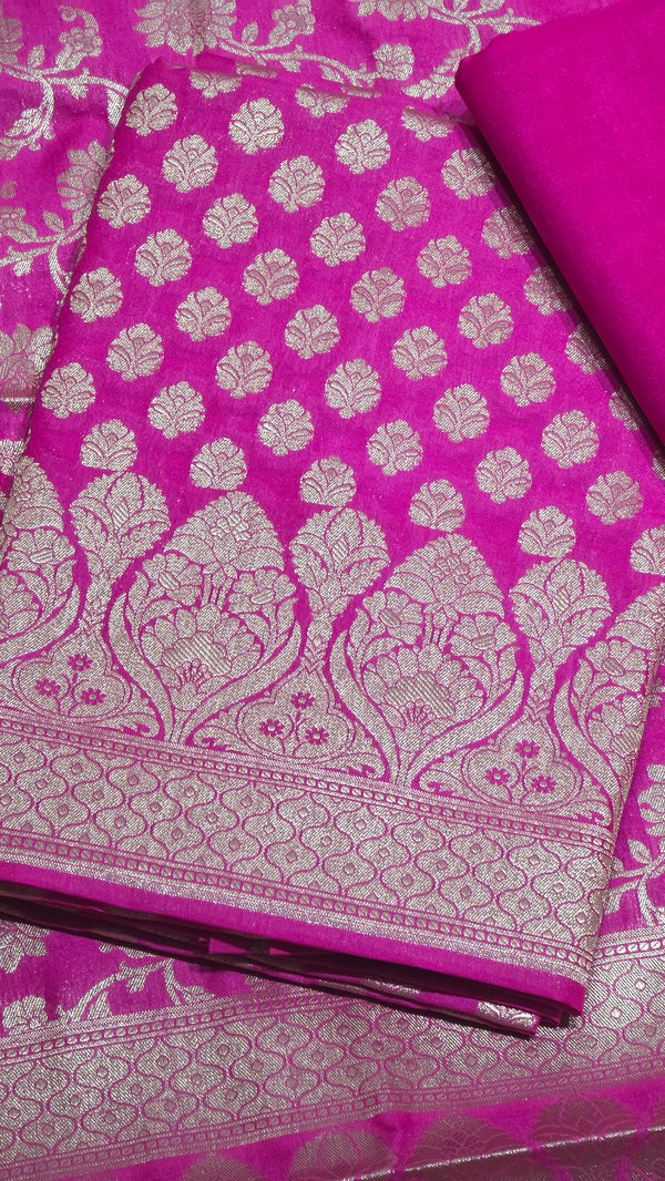 Banarasi Silk Unstitched Suit