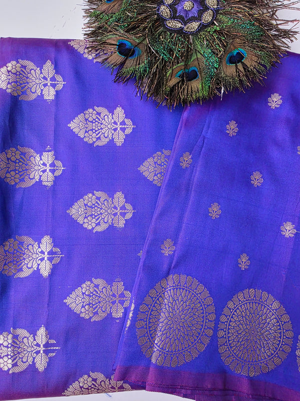 Banarsi Silk Violet Blue
