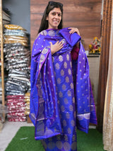 Banarsi Silk Violet Blue image 3