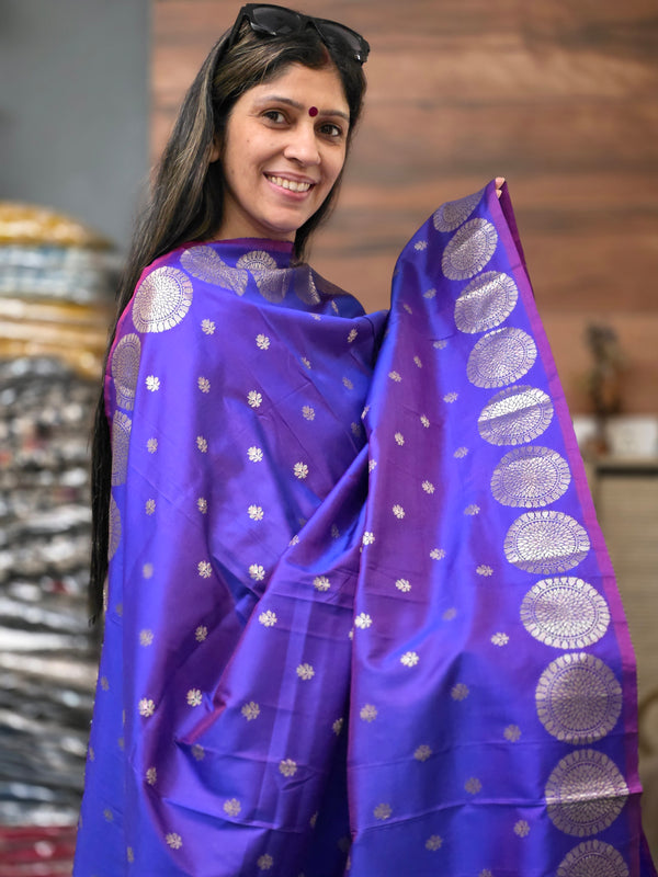 Banarsi Silk Violet Blue