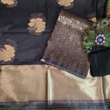 Royal Banarasi Broacde Black Color image 2