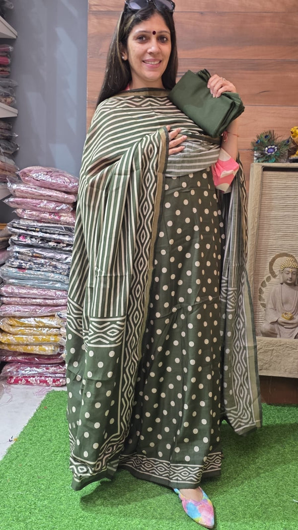 Polka Maheshwari Silk  ( Suit 29) (Copy)