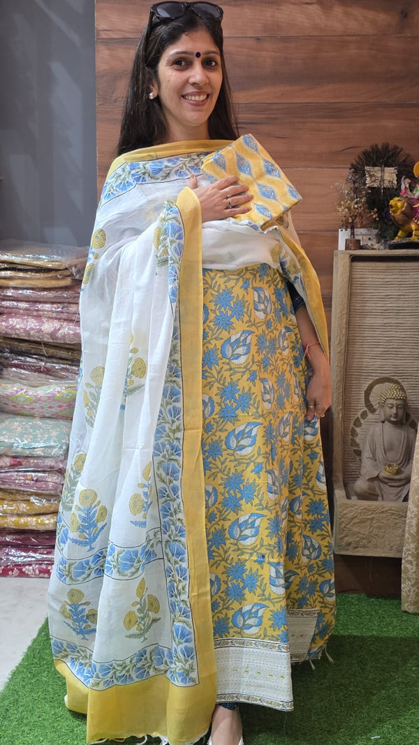 Pure Cotton with Block Print  ( Suit no 31)