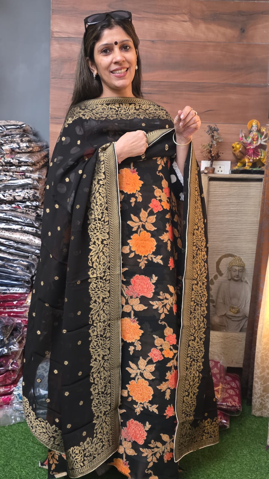 Black Beauty - Khadi Georgette
