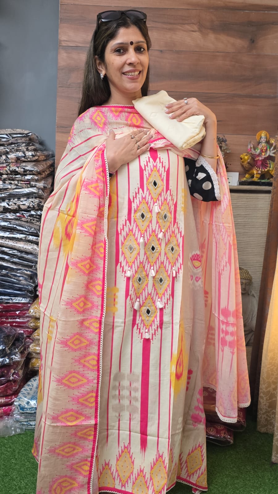 Designer Ikkat Pure Cotton