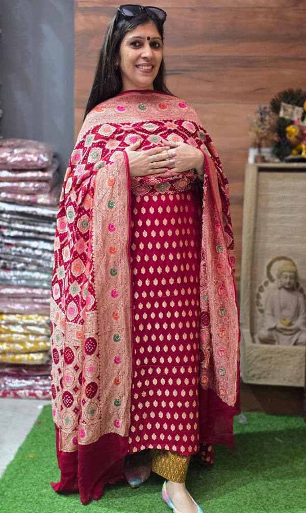 Exclusive Pure Khadi Georgette ( Suit 38 )