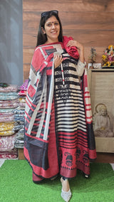 Designer Soft Chanderi Pink (Suit no 4) image 1