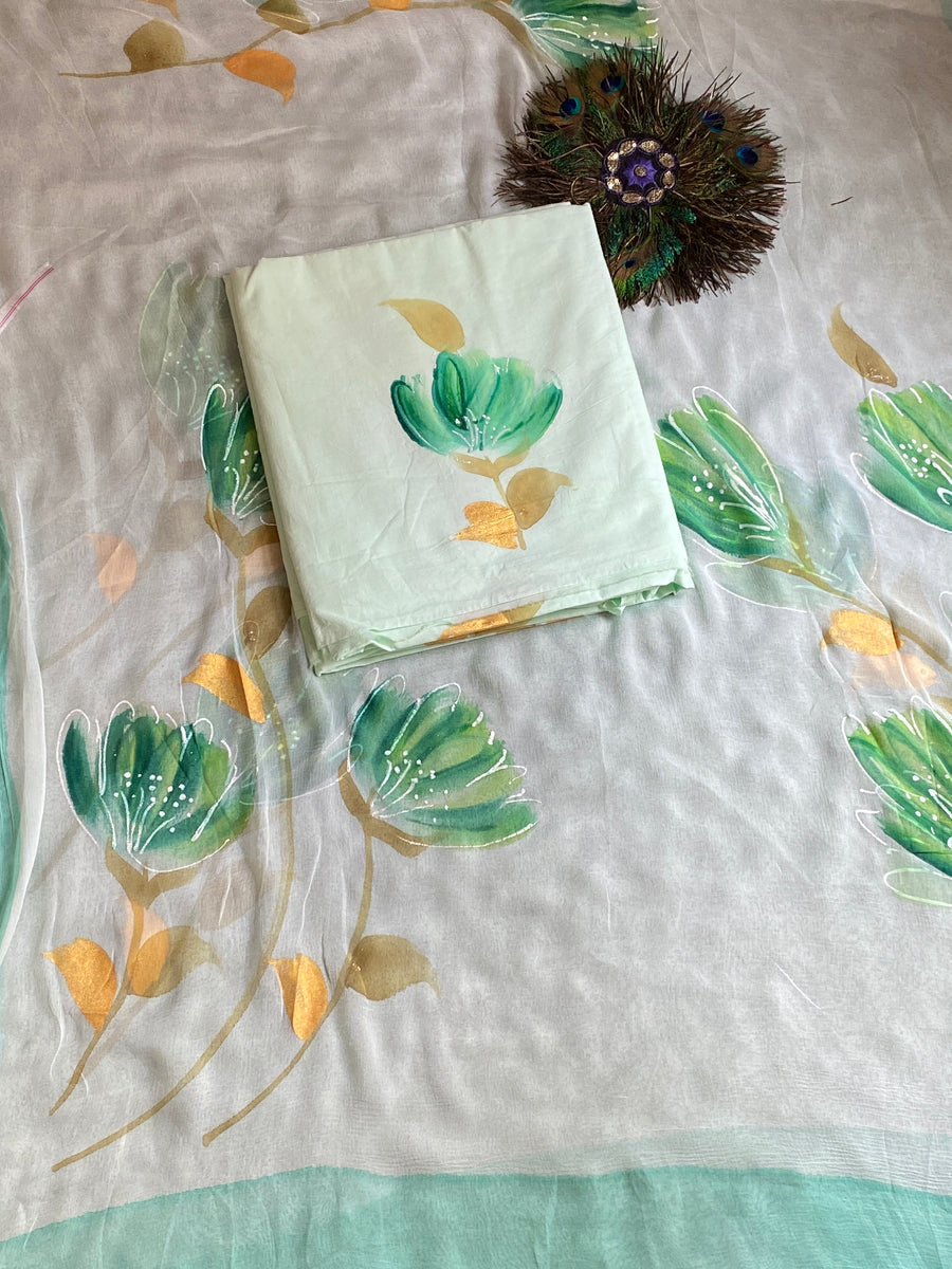 Brush Paint Cotton Suit