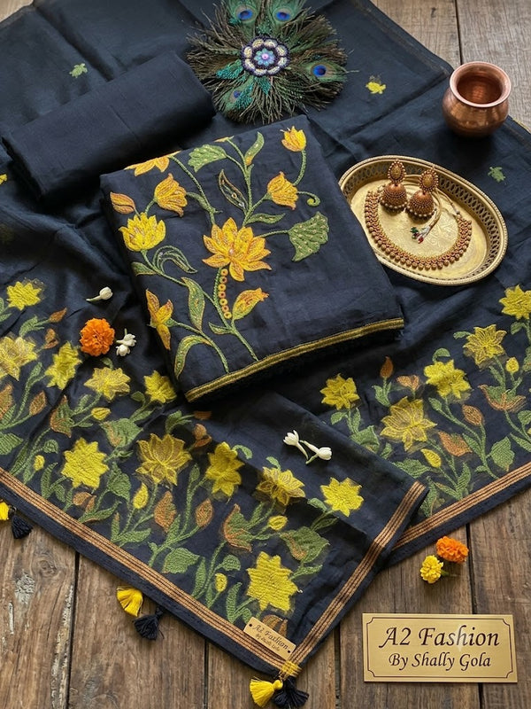 Designer and Beautiful Pure Mul Chanderi