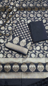Banarasi Silk Unstitched Suit image 9
