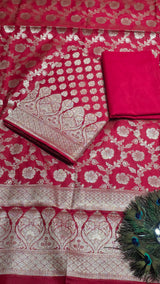 Banarasi Silk Unstitched Suit image 1