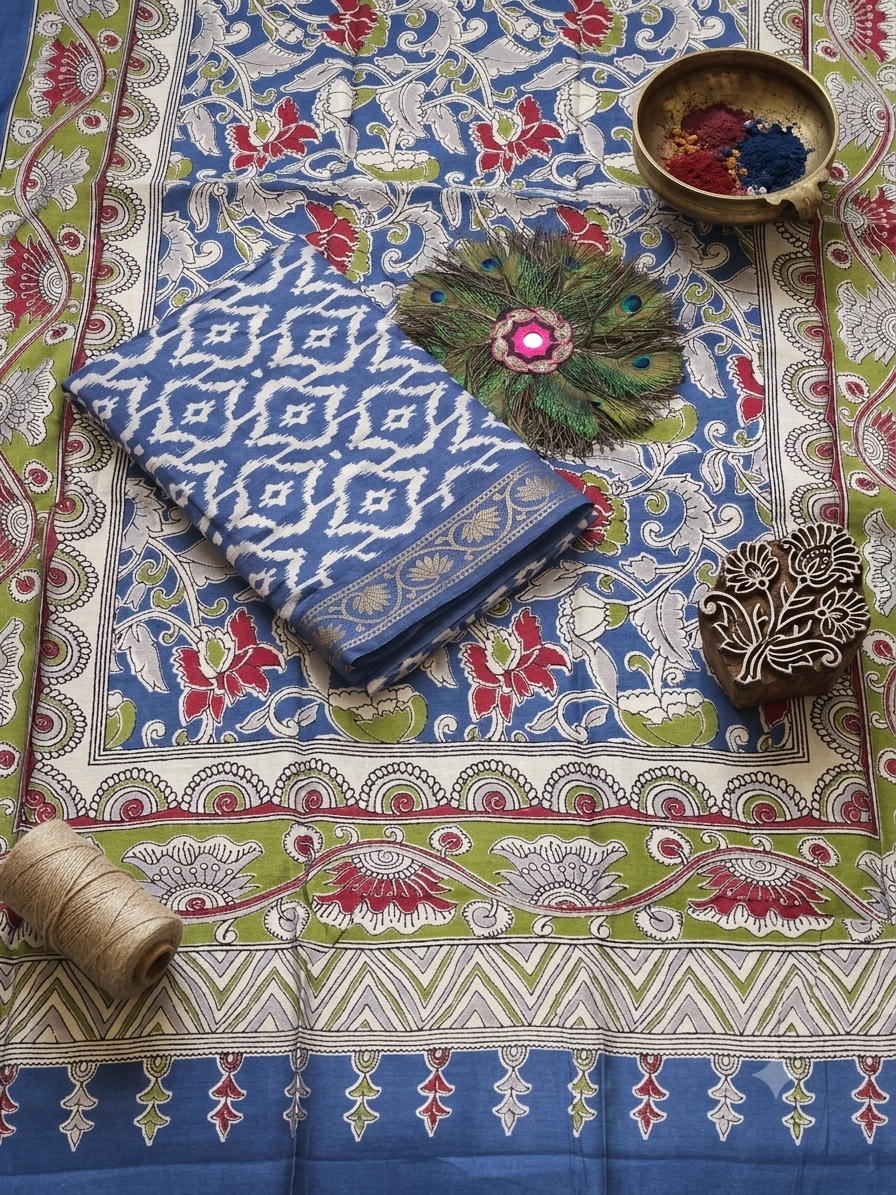 Beautiful Maheshwari silk (Blue) ✨️