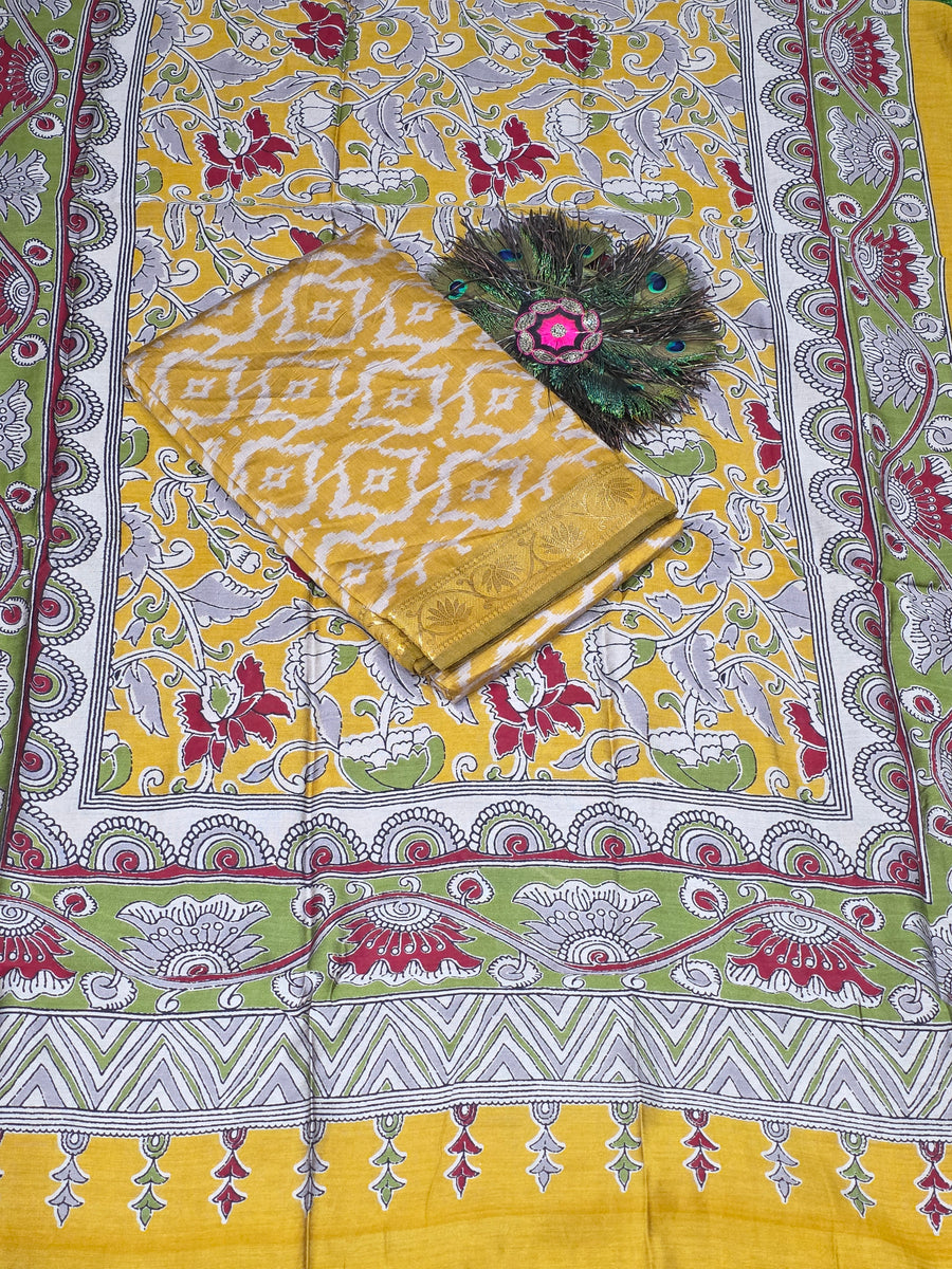 Beautiful Maheshwari silk (Mustard)