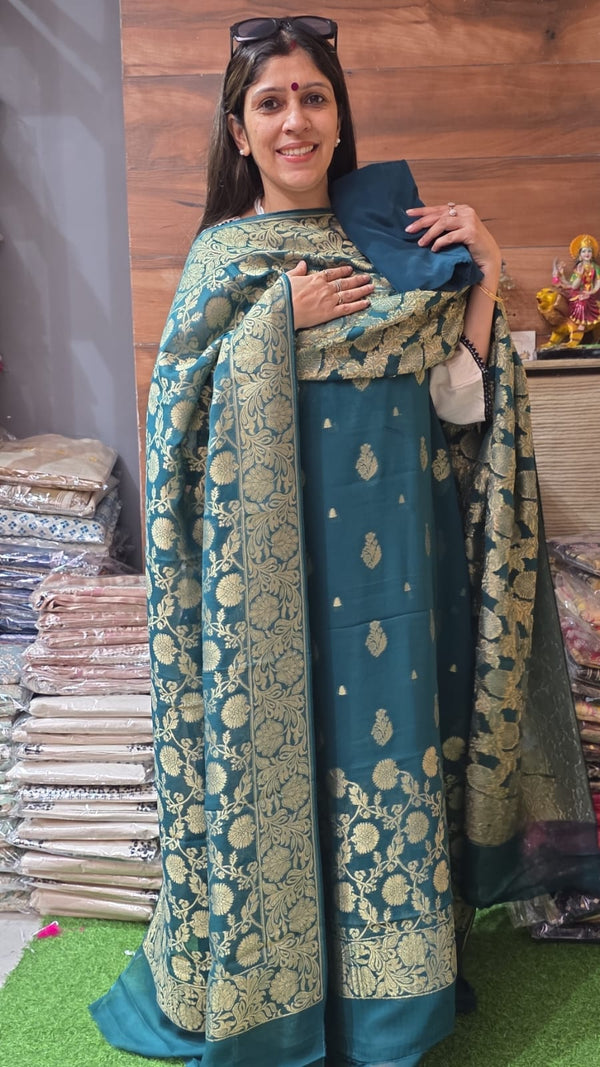 Dark Teal Exclusive Georgette