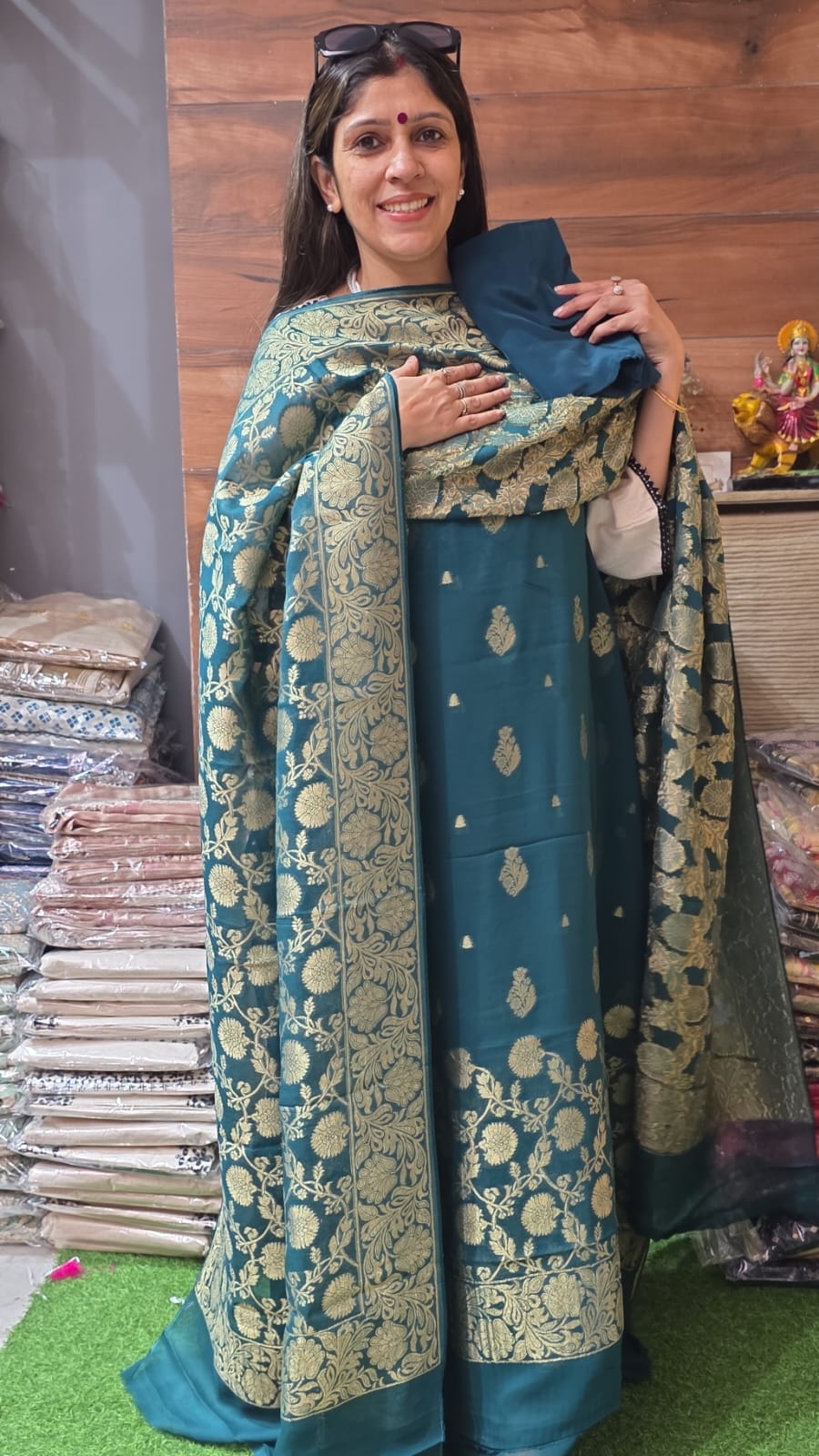 Dark Teal Exclusive Georgette