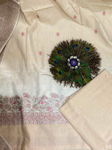 Premium Organic Cotton Full Weaving Unstitched Suit Set image 3