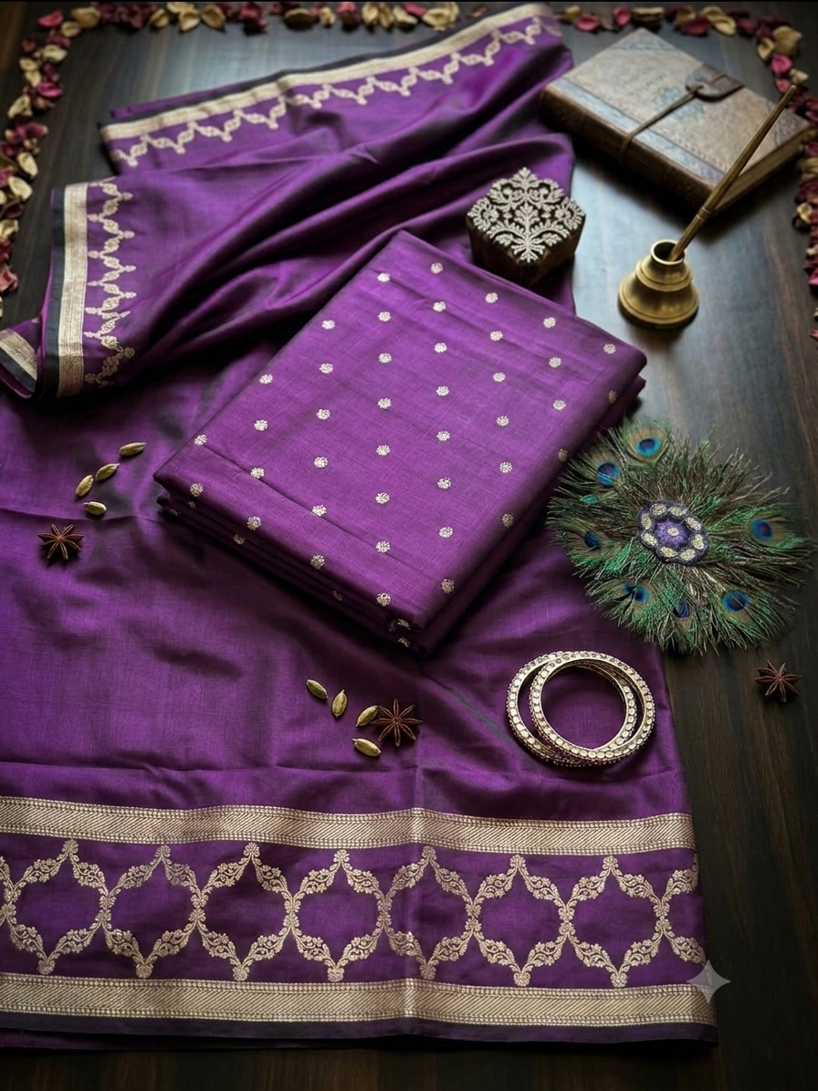 Exclusive Mashru Silk Wine