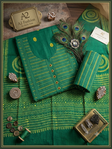 Beautiful Handloom Cotton (Green ) image 1