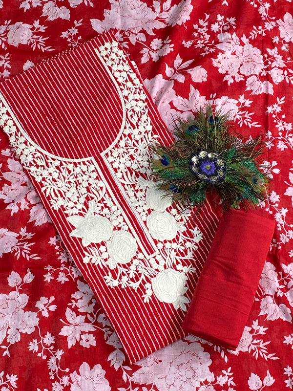 Premium Pure Cotton with Muslin Cotton Dupatta  ( Suit No 13)