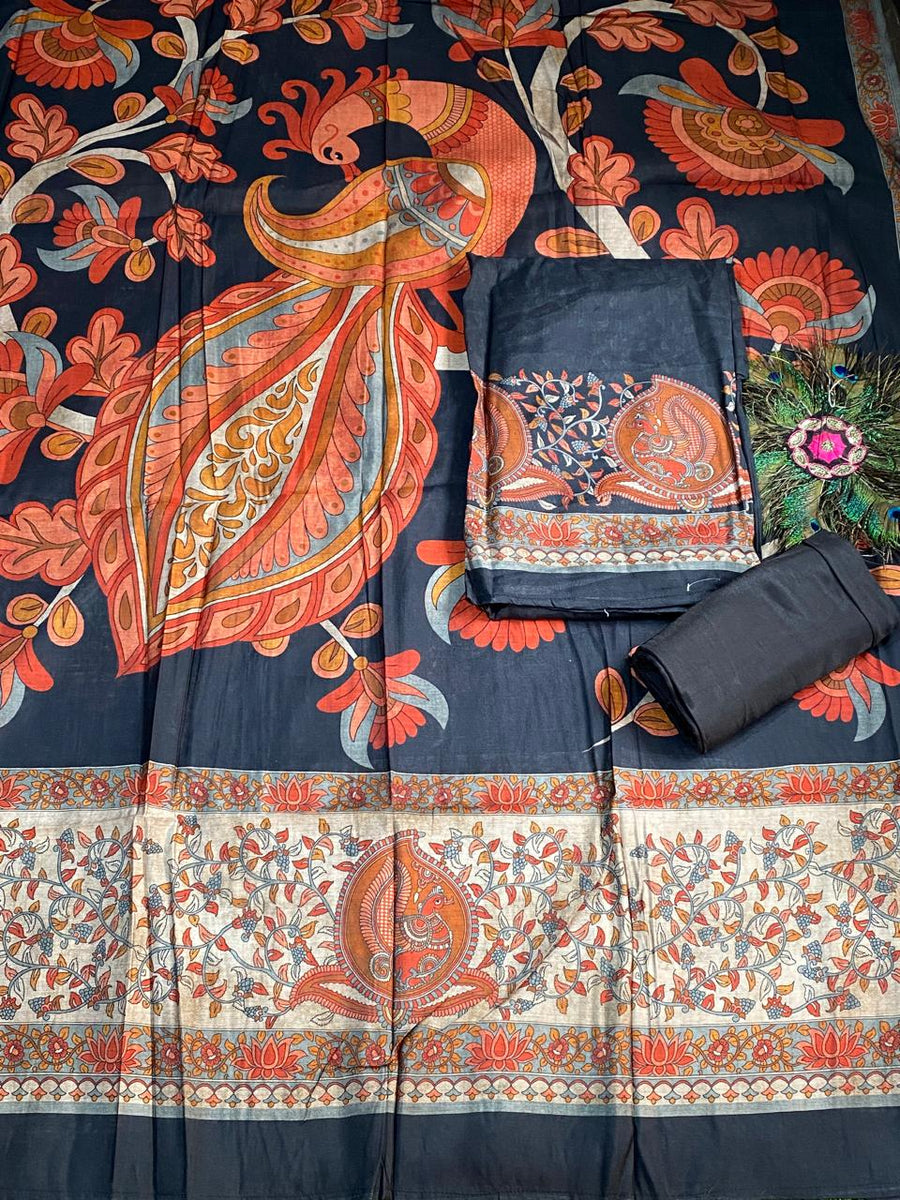 Beautiful Maheshwari Silk ( Black beauty )