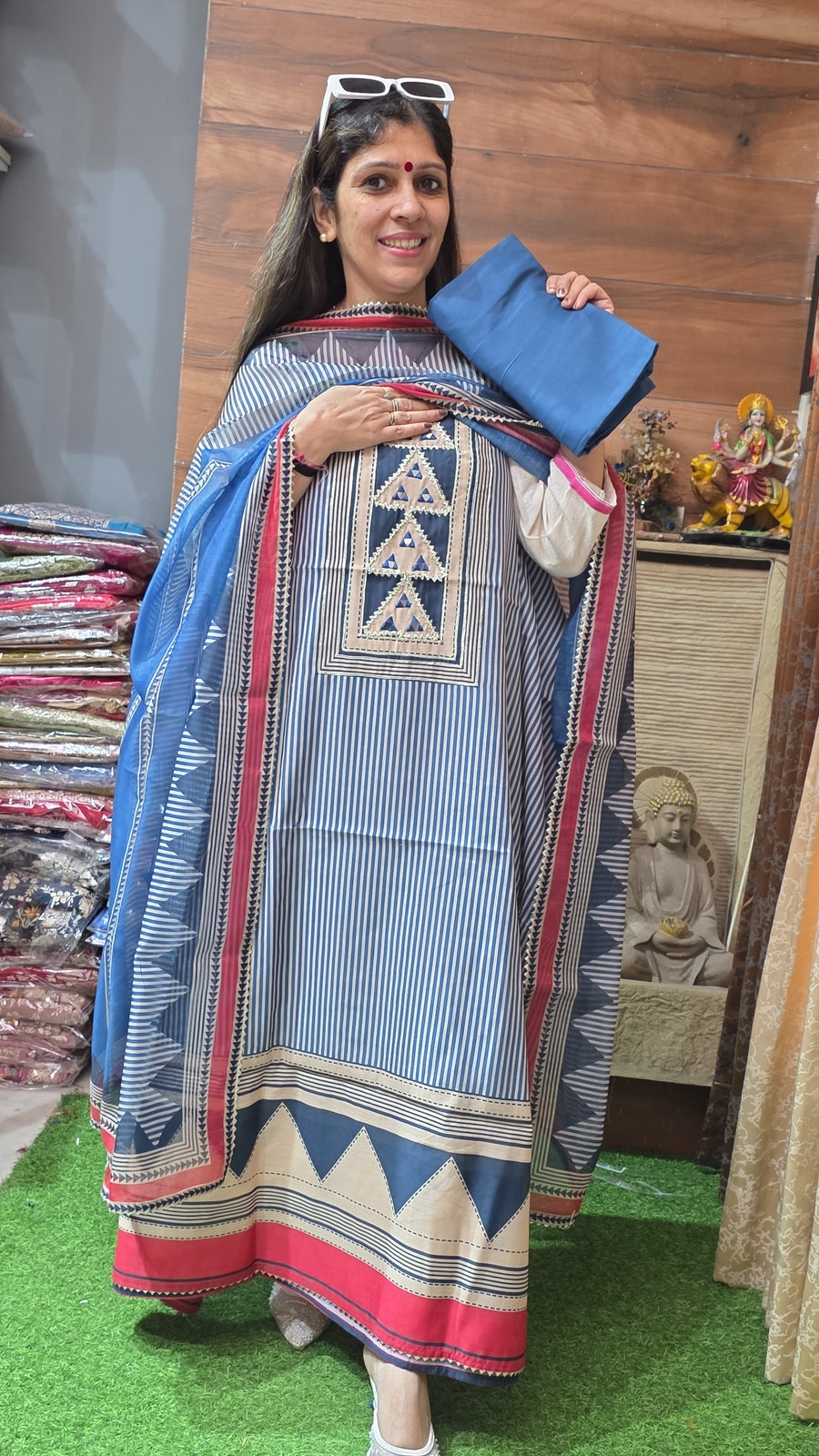 Black Beauty Soft Chanderi Suit ( 9th Oct )