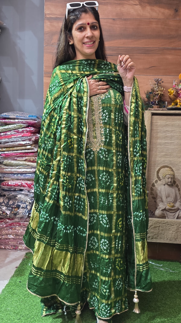 Exclusive Gajji Silk Bandhej ( 9th Oct )