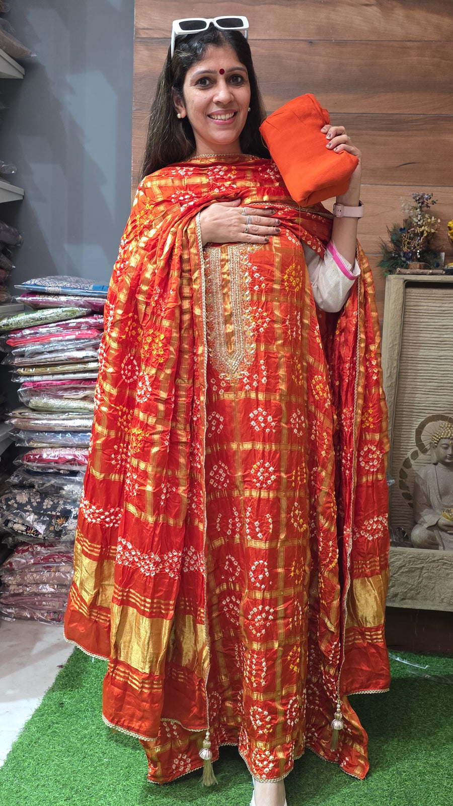 Exclusive Gajji Silk Bandhej ( 9th Oct )