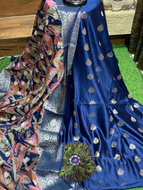 Pure Maheshwari Silk Suit - Banarasi Booty Design image 6