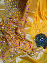 Pure Maheshwari Silk Suit - Banarasi Booty Design image 13