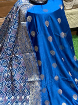 Pure Maheshwari Silk Suit - Banarasi Booty Design image 10