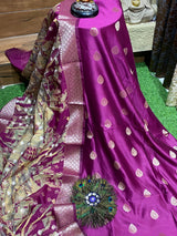 Pure Maheshwari Silk Suit - Banarasi Booty Design image 17