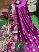 Pure Maheshwari Silk Suit - Banarasi Booty Design image 4