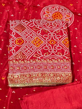 Russian Silk Suit - Bandhani Print image 5