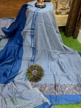 Pure Maheshwari Silk Suit - Stripe image 2