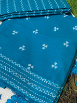 Handloom Cotton Suit – BLUE Print image 2