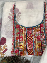 Hand Made Natural Color Printed Pure Mul image 1