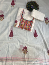 Hand Made Natural Color Printed Pure Mul image 3