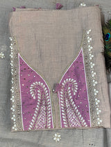 Ambisious Yellow & Pink Neck Work - Pure Mul image 2