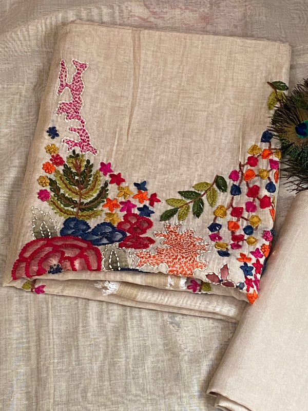 Jamdani Suit – Embroidered Knot Work
