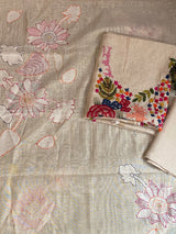 Jamdani Suit – Embroidered Knot Work image 4