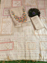 Jamdani Suit – Flower Thread Work image 3